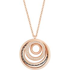 Grey Jewellery Swarovski Dynamic Pendant Necklace - Rose Gold/Grey/Transparent