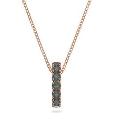 Swarovski Exalta Pendant Necklace - Rose Gold/Black