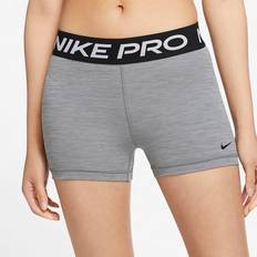 Polyester - Women Shorts NIKE Pro 365 3" Shorts Women - Smoke Grey/Htr/Black