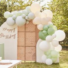 Vert Arches de Ballons Ginger Ray Kit Arche de 70 Ballons Sauge, Nude et Blanc