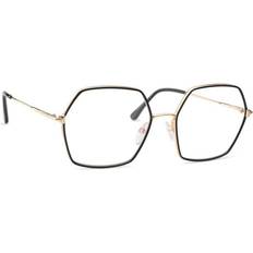 Ovale Lunettes Tom Ford FT5615-B Bleues-Light Block 001 De Vue Femme Noires (Seulement Monture)