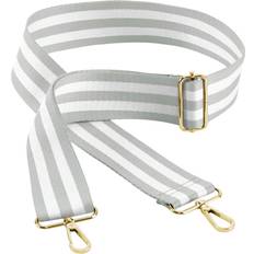 Blanc Accessoires de Sac BagBase Boutique Striped Adjustable Bag Strap (One Size) (Light Grey/White)