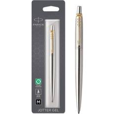 Parker jotter gold Parker Jotter Gel Pen Stainless Steel Gold Trim Medium Point 0.7mm Black Ink