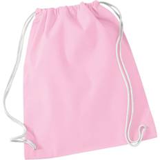 Westford Mill Cotton Gymsac Bag - Classic Pink/White