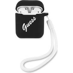 Guess Hörlurar Guess GUACA2LSVSBW AirPods cover black and white/black white Silicone Vintage