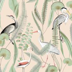 Muriva Tapeten Muriva DUTCH WALLCOVERINGS Tapete Flamingo Creme und Mintgrün