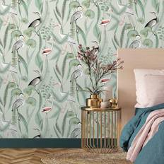 Wallpaper Flamingo Mint