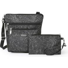 Pocket Crossbody with RFID - Midnight Blossom Print