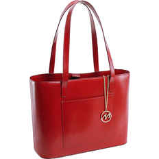 Red Totes & Shopping Bags McKlein 97536 Alyson Leather Shoulder Tote, Red