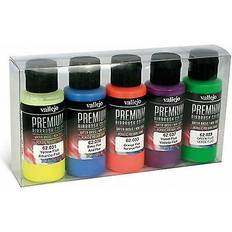 Vallejo Premium Airbrush Maling Sæt Fluorescent 5 x 60 ml