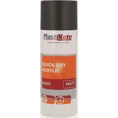 Plasti-Kote Spray Paints Plasti-Kote Quick Dry Acrylic Spray 400ml Black Matt