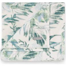 Tommy Bahama Wallpaper Leaves Throw Blanket Medium Green