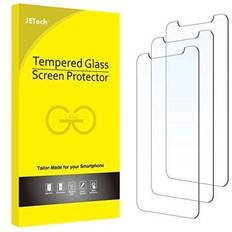 jetech screen protector for iphone 12 mini 5.4-inch, tempered glass film, 3-pack