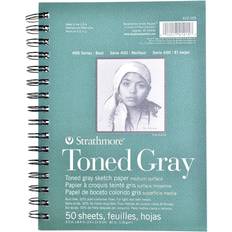 Strathmore Toned Sketch Paper Pad 400 Series 5.5in x 8.5in 50 Sheets Gray