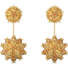 Swarovski Curiosa Geometric Cut Drop Earrings - Gold/Yellow/Orange