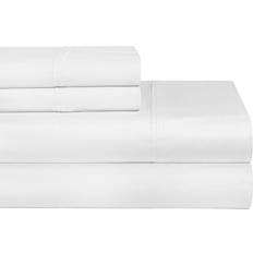 Cotton Satin - Flat Sheet Bed Sheets Pointehaven 400 Thread Count Bed Sheet White