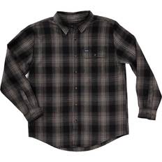 Brown - Men Shirts Smith Plaid Pocket Flannel Button Down Shirt - Brown Dark