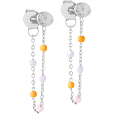 Orange Earrings ENAMEL Copenhagen Lola Earring - Silver/Heavenly