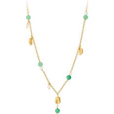 Pernille corydon ocean hope Pernille Corydon Ocean Hope Necklace - Gold/Pearl/Aventurine