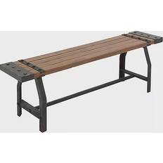 Black Settee Benches Ridge Road Décor Industrial Settee Bench 13x18"