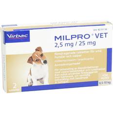 Milpro Virbac Milpro Vet 2.5mg/25mg 2 Tablets