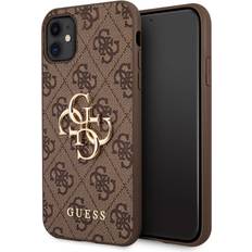 Handyzubehör Guess iPhone 11 Skal Metal Logo Brun