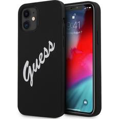 Guess iPhone 12 Mini Cover Vintage Silicone Sort