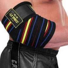 Sininen Rannekkeet C.P. Sports Elbow Wraps Pro, 1.3 m, black/blue/red/yellow