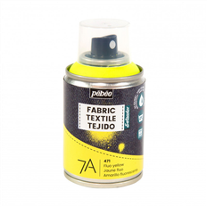 Gule Spraymaling Pebeo 7A Fabric Spray Paint Fluorescent Yellow, 100 ml