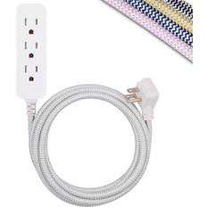 Electrical Accessories Jasco Cordinate 10ft. 3-Outlet Extension Cord White/Gray – 39624