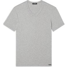 Tom Ford Cotton Crewneck T-shirt- Gray Melange