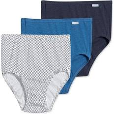 Polka Dots Panties Jockey Elance Brief 3-pack - Deep Blue Heather/Deep Blue Dot/Sea Blue Denim