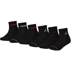 Black - Girls Socks Nike Kid's Toddler Jordan Ankle Socks 6-pack - Black (BJ0342-023)