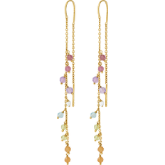 Turmalin Schmuck Pernille Corydon Rainbow Earchains - Gold/Multicolour