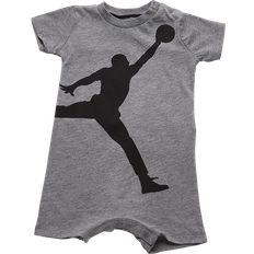 1-3M Playsuits Nike Infant Boy's Jordan Jumpman Knit Romper - Carbon Heather/Black