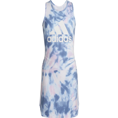adidas Training Curved Hem Tank Dress - White