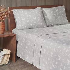 Woolrich Moose Bed Sheet Grey (259.08x228.6cm)