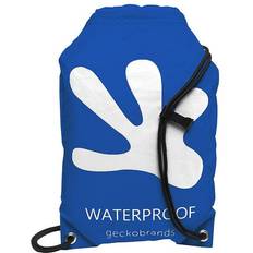 Gecko Drawstring Waterproof Backpack - Royal Blue/White