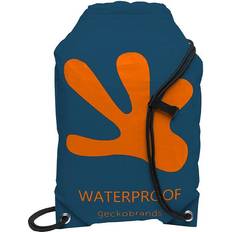 Gecko Drawstring Waterproof Backpack - Navy/Orange