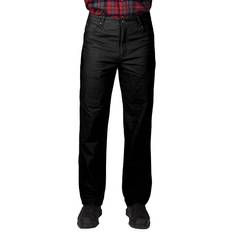 Pants Smith Stretch Fleece-Lined Canvas 5-Pocket Pants - Black