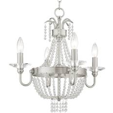 Crystal Chandeliers Ceiling Lamps Livex Lighting Valentina Pendant Lamp 18"