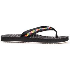 Multicolored Flip-Flops Muk Luks Shore Vacation - Black/Multicolour