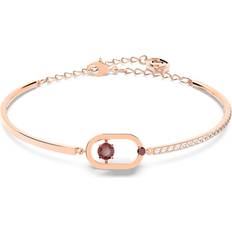 Swarovski Red Jewellery Swarovski Sparkling Dance Oval Round Cut Bracelet - Gold/Red/Transparent