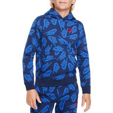 Nike Babies Hoodies Children's Clothing Nike Boy's Sportswear Allover Print Futura Pullover Hoodie - Midnight Navy/University Red (DJ5508-410)