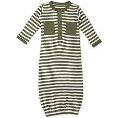 L'ovedbaby Organic Gown - Sage/White