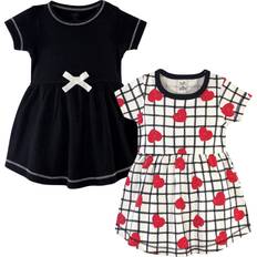 Touched By Nature Organic Cotton Dress 2-pack - Black Red Heart (10161130)