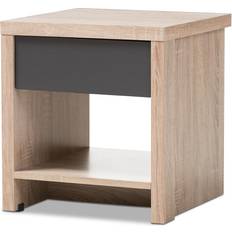 Tables Baxton Studio Jamie Bedside Table 15.8x15.8"