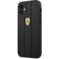 Ferrari FESNECHCP12SBK iPhone 12 Mini hardcase On Track PU Carbon Svart