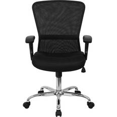 Padded Seat Office Chairs Delacora GO-5307B-GG Office Chair 40"