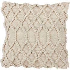 Viscose Complete Decoration Pillows Saro Lifestyle Diamond Weave Complete Decoration Pillows Beige (45.72x45.72cm)